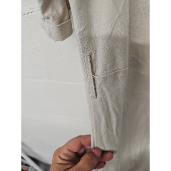 Myra Fantasy Jumpsuit Womens Sz Med Neutral Cropped Lagenlook Button Front - Picture 4 of 9